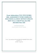 Exam &lpar;elaborations&rpar; WGU PSYCH D094 OBJ&period; ASSESSMENT WITH COMPLETE SOLUTIONS &lpar;LATEST&rpar; NEWEST UPDATE 2026&excl;&excl; 5&period;0 &lpar;1&rpar; 1 Sold 59 item Jun 2026 2025&sol;2026 Mor