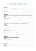 BECC Test 4 Questions with Correct Answers