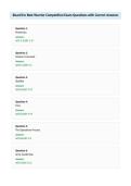 Board for Best Warrior Competition Exam Questions with Correct Answers