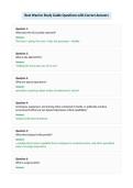 Best Warrior Study Guide Questions with Correct Answers