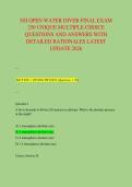 SSI OPEN WATER DIVER FINAL EXAM &NewLine;250 UNIQUE MULTIPLE-CHOICE &NewLine;QUESTIONS AND ANSWERS WITH &NewLine;DETAILED RATIONALES LATEST &NewLine;UPDATE 2026