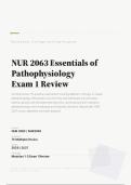 NUR 2063 EXAM 1 REVIEW 2026&sol;2027 &vert; Essentials of Pathophysiology Module 1-3 &vert; Highly Rated Questions & Answers &vert; Rasmussen &vert; Pass Guaranteed - A&plus; Graded&NewLine;&NewLine;