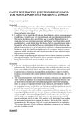 CASPER TEST PRACTICE QUESTIONS 2026&sol;2027 &vert; CASPER TEST PREP&comma; SCENARIO-BASED QUESTIONS & ANSWERS