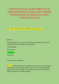 DAVITA RN FINAL EXAM COMPLETE 250 &NewLine;QUESTION PRACTICE EXAM AND ANSWERS &NewLine;WITH DETAILED RATIONALES LATEST &NewLine;UPDATE THIS YEAR 
