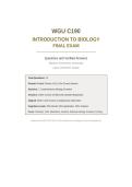 WGU C190 FINAL EXAM 2026&sol;2027 &vert; Introduction to Biology Complete Guide &vert; Verified Questions & Answers &vert; 100&percnt; Correct &vert; Pass Guaranteed - A&plus; Graded&NewLine;&NewLine;