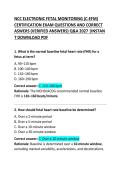 NCC Electronic Fetal Monitoring Exam Questions and Correct Answers 2026 &ndash; Comprehensive Practice Test & Study Guide