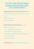 UPTP TEST 4 &lpar;New 2026 2027 Update&rpar; Questions & Answers -Grade A- 100- Correct &lpar;Verified Solutions&rpar;