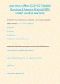 uptp exam 4 &lpar;New 2026 2027 Update&rpar; Questions & Answers -Grade A- 100- Correct &lpar;Verified Solutions&rpar;