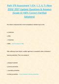 Path 370 Assessment 1 &lpar;CH&period; 1&comma; 2&comma; 4&comma; 7&rpar;  &lpar;New 2026 2027 Update&rpar; Questions & Answers -Grade A- 100- Correct &lpar;Verified Solutions&rpar;