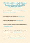 PATH 370- Quiz 1&lpar;New 2026 2027 Update&rpar; Questions & Answers -Grade A- 100- Correct &lpar;Verified Solutions&rpar;&period;