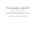 NUR 257 EXAM 2 2026&sol;2027 &vert; Aging and Chronic Illness in Nursing Review &vert; Verified Q&A &vert; Galen &vert; 100&percnt; Correct Grade A &vert; Pass Guaranteed&NewLine;&NewLine;