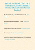 PATH 370 - In Class Quiz 1 &lpar;Ch&period; 1&comma; 2&comma; 4&comma; 7&rpar; &lpar;New 2026 2027 Update&rpar; Questions & Answers -Grade A- 100- Correct &lpar;Verified Solutions&rpar;&period;