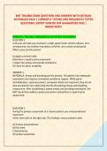EMT TRAUMA EXAM QUESTIONS AND ANSWERS WITH DETAILED &NewLine;RATIONALES EACH &vert; CURRENTLY TESTING AND FREQUENTLY TESTED &NewLine;QUESTIONS&vert; EXPERT VERIFIED FOR GUARANTEED PASS &vert;  &NewLine;BRAND NEW&excl;&excl; 