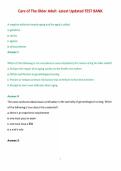Care of The Older Adult -Latest Updated TEST BANK