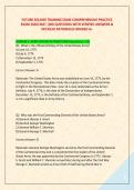 FUTURE SOLDIER TRAINING EXAM COMPREHENSIVE PRACTICE  &NewLine;EXAM 2026&sol;2027 &vert;200 QUESTIONS WITH VERIFIED ANSWERS & &NewLine;DETAILED RATIONALES GRADED A&plus; 