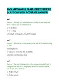 DMV VIETNAMESE EXAM SCRIPT VERIFIED&NewLine;QUESTIONS WITH ACCURATE ANSWERS