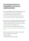 DMV VIETNAMESE WRITTEN TEST 1&NewLine;COMPREHENSIVE TEST PAPER WITH&NewLine;COMPLETE SOLUTIONS