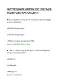 DMV VIETNAMESE WRITTEN TEST 1 TEST BANK&NewLine;SOLVED QUESTIONS GRADED A&plus;
