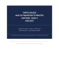 NUR 210 EXAM 3 STUDY BUNDLE 2026&sol;2027 &vert; Transition to Practice-Capstone Complete Solutions &vert; Q&A &vert; Fortis &vert; Grade A &vert; Pass Guaranteed