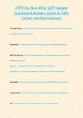 CPDT-KA &lpar;New 2026 2027 Update&rpar; Questions & Answers -Grade A- 100- Correct &lpar;Verified Solutions&rpar;