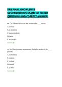 DRE FINAL KNOWLEDGE&NewLine;COMPREHENSIVE EXAMS SET TESTED&NewLine;QUESTIONS AND CORRECT ANSWERS