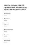 DREXEL BIO 209 EXAM 1 COMPLETE&NewLine;PREPARATION GUIDE WITH AMINO ACIDS&comma;&NewLine;ENZYMES&comma; AND BIOCHEMISTRY BASICS