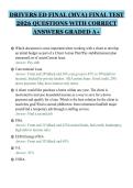 DRIVERS ED FINAL &lpar;MVA&rpar; FINAL TEST&NewLine;2026 QUESTIONS WITH CORRECT&NewLine;ANSWERS GRADED A&plus;