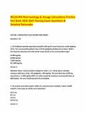 NCLEX-RN Pharmacology & Dosage Calculations Practice Test Bank 2026-2027 Nursing Exam Questions & Detailed Rationales