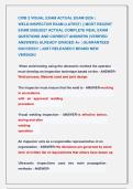 CWB 2 VISUAL EXAM ACTUAL EXAM 2026 &vert;                   &NewLine;WELD INSPECTOR EXAM &lpar;LATEST&rpar; &vert;&vert; MOST RECENT                  &NewLine;EXAM 2026&vert;2027 ACTUAL COMPLETE REAL EXAM &NewLine;QUESTIONS AND CORRECT ANSWERS &lpar;VERIFIED &NewLine;ANSWERS&rpar; ALREADY GRADED A&plus; &vert; GUARANTEED &NewLine;SUCCESS&excl;