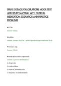 DRUG DOSAGE CALCULATIONS MOCK TEST&NewLine;AND STUDY MATERIAL WITH CLINICAL&NewLine;MEDICATION SCENARIOS AND PRACTICE&NewLine;PROBLEMS