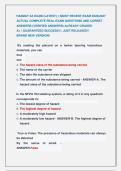 HAZMAT 5A EXAM &lpar;LATEST&rpar; &vert;&vert; MOST RECENT EXAM 2026&vert;2027 &NewLine;ACTUAL COMPLETE REAL EXAM QUESTIONS AND CORRET          &NewLine;ANSWERS &lpar;VERIFIED ANSWERS&rpar; ALREADY GRADED                       &NewLine;A&plus; &vert; GUARANTEED SUCCESS&excl;&excl; &vert; JUST RELEASED&excl;&excl;                 &NewLine;BRAND NEW VER