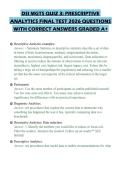 DSI MGTS QUIZ 3&colon; PRESCRIPTIVE&NewLine;ANALYTICS FINAL TEST 2026 QUESTIONS&NewLine;WITH CORRECT ANSWERS GRADED A&plus;