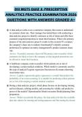 DSI MGTS QUIZ 3&colon; PRESCRIPTIVE&NewLine;ANALYTICS PRACTICE EXAMINATION 2026&NewLine;QUESTIONS WITH ANSWERS GRADED A&plus;