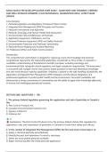 NOVA SCOTIA PESTICIDE APPLICATOR CORE EXAM &ndash; QUESTIONS AND ANSWERS &vert; VERIFIED&NewLine;AND WELL DETAILED ANSWERS &vert; PLUS RATIONALES &vert; GUARANTEED PASS &vert; LATEST EXAM&NewLine;UPDATE