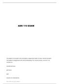 ADN 110 UNIT 2 NUTRITION&comma; FUNCTIONAL ABILITY&comma; SAFETY&comma; GAS EXCHANGE AND PERFUSION QUESTIONS AND VERIFIED ANSWERS