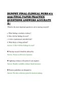 DUNPHY FINAL CLINICAL NURS 671&NewLine;2026 FINAL PAPER PRACTICE&NewLine;QUESTIONS ANSWERS ACCURATE&NewLine;A&plus;