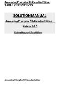 SOLUTION MANUAL Accounting Principles&comma; 9th Canadian Edition Volume 1 & 2 By Jerry Weygandt&comma; Donald Kieso&NewLine;
