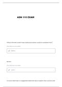 ADN 110 EXAM 2 QUESTIONS AND VERIFIED ANSWERS