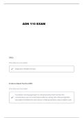 ADN 110 EXAM 1 QUESTIONS AND VERIFIED ANSWERS