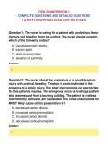 CEN EXAM VERSION 1&NewLine;COMPLETE QUESTIONS AND DETAILED SOLUTIONS&NewLine;LATEST UPDATE THIS YEAR JUST RELEASED