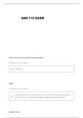 ADN 110 FINAL QUESTIONS AND VERIFIED ANSWERS&period;&period;