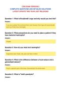 CEN EXAM VERSION 2&NewLine;COMPLETE QUESTIONS AND DETAILED SOLUTIONS&NewLine;LATEST UPDATE THIS YEAR JUST RELEASED