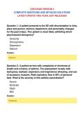 CEN EXAM VERSION 3&NewLine;COMPLETE QUESTIONS AND DETAILED SOLUTIONS&NewLine;LATEST UPDATE THIS YEAR JUST RELEASED