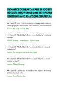 DYNAMICS OF HEALTH CARE IN SOCIETY&NewLine;RUTGERS STUDY GUIDE 2026 TEST PAPER&NewLine;QUESTIONS AND SOLUTIONS GRADED A