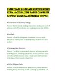 DYNATRACE ASSOCIATE CERTIFICATION&NewLine;EXAM 1 ACTUAL TEST PAPER COMPLETE&NewLine;ANSWER GUIDE GUARANTEED TO PASS&NewLine;