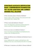 DYNATRACE ASSOCIATE CERTIFICATION&NewLine;EXAM 1 COMPREHENSIVE EXAMINATION&NewLine;TEST SOLVED QUESTIONS AND CORRECT&NewLine;ANSWERS FULL SOLUTION