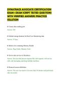 DYNATRACE ASSOCIATE CERTIFICATION&NewLine;EXAM 1 EXAM SCRIPT TESTED QUESTIONS&NewLine;WITH VERIFIED ANSWERS PRACTICE&NewLine;SOLUTIO