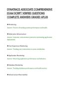 DYNATRACE ASSOCIATE COMPREHENSIVE&NewLine;EXAM SCRIPT VERIFIED QUESTIONS&NewLine;COMPLETE ANSWERS GRADED APLUS