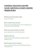 DYNATRACE ASSOCIATE EXAM PREP&NewLine;SOLVED QUESTIONS ACCURATE ANSWERS&NewLine;PREMIUM REVIEW