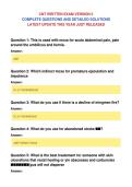 CNT WRITTEN EXAM VERSION 2&NewLine;COMPLETE QUESTIONS AND DETAILED SOLUTIONS&NewLine;LATEST UPDATE THIS YEAR JUST RELEASED